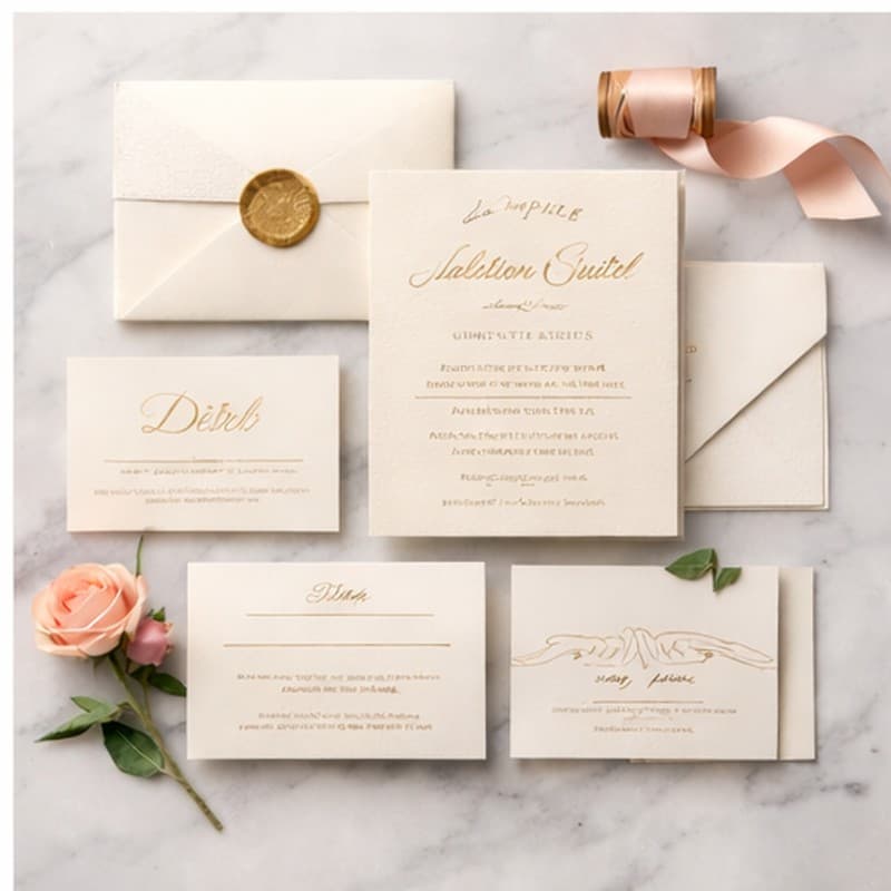 Kit completo de convite de casamento