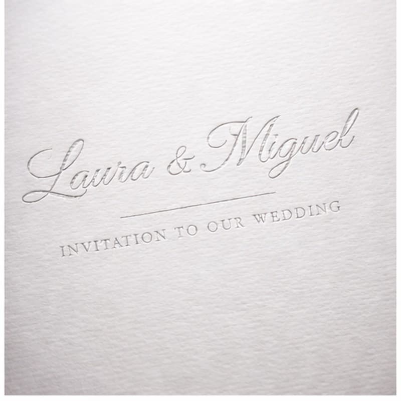 Convite com relevo seco